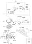 Diagram AIR INTAKE SYSTEM (3800 CC - LAMBDA 2) for your 2013 Hyundai I30