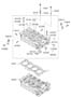 Diagram CYLINDER HEAD (2400 CC - THETA 2) for your 2009 Hyundai Accent