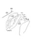 Diagram REAR DOOR MOULDING & TRIM for your 1987 Hyundai