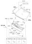 Diagram WINDSHIELD GLASS for your 2008 Hyundai Santa Fe