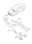 Diagram WINDSHIELD WIPER-FRT for your 2019 Hyundai VELOSTER Base Hatchback