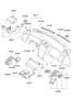 Diagram FRONT DASH PANEL (DASHBOARD) UPPER for your 2020 Hyundai Kona Ultimate