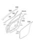 Diagram FRONT DOOR MOULDING & TRIM for your Hyundai Santa Cruz SEL Crew Cab Pickup Fleetside 2.5L Theta III FWD