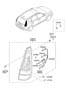 Diagram REAR COMBINATION LAMP for your 2017 Hyundai Sonata