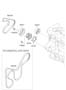 Diagram COOLANT PUMP (1600 CC - GAMMA) for your 1993 Hyundai