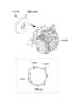 Diagram TRANSAXLE ASSY-AUTO (1800 CC - NU) for your 2014 Hyundai Tucson