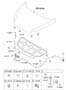 Diagram HOOD TRIM for your 2021 Hyundai Tucson Sport