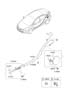 Diagram FUEL FILLER DOOR (GAS TANK DOOR) for your 2013 Hyundai Santa Fe Sport Base Sport Utility