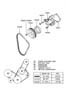 Diagram COOLANT PUMP for your 1994 Hyundai