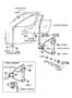 Diagram GLASS & REGULATOR-FRONT DOOR for your 2022 Hyundai Veloster N