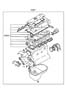 Image of Engine Cylinder Head Gasket Set (Upper) image for your Hyundai