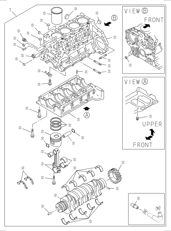 Diagram PARTIAL ENGINE for your Isuzu