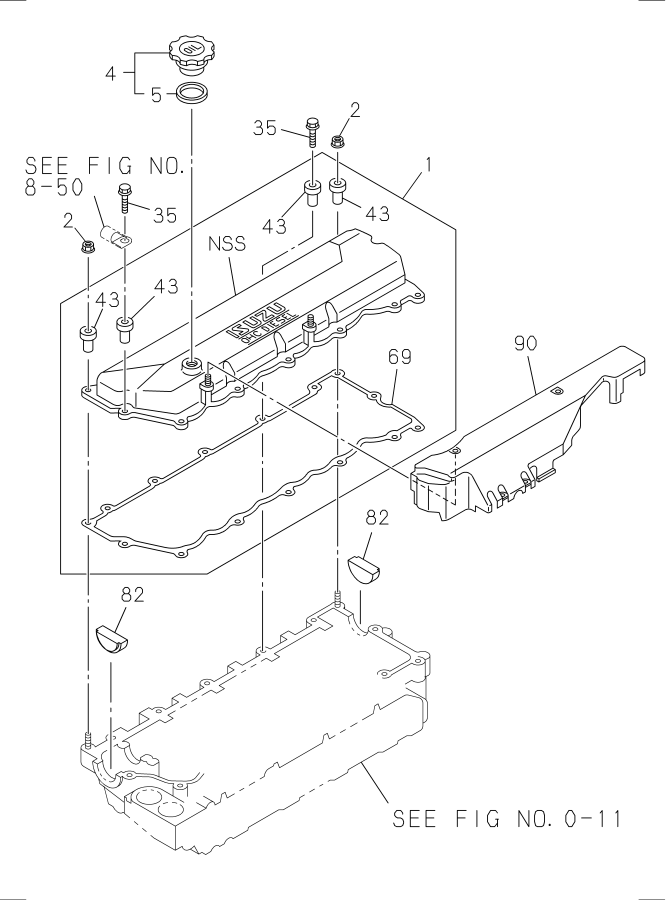 Diagram CYLINDER HEAD COVER for your 2003 Isuzu NQR   