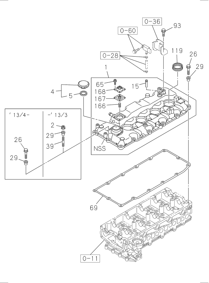 Diagram CYLINDER HEAD COVER for your Isuzu