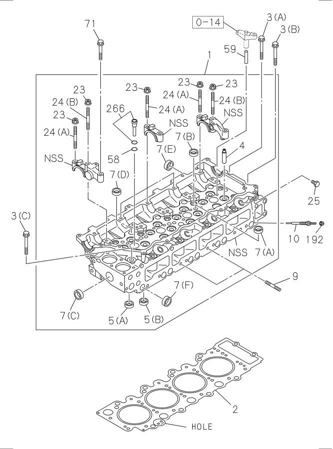 Diagram CYLINDER HEAD for your Isuzu