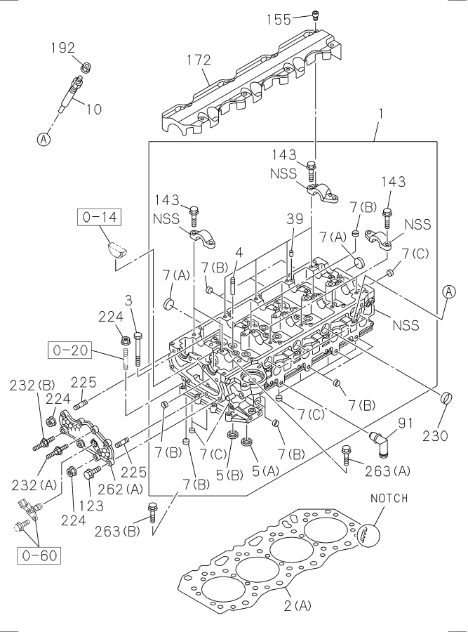 Diagram CYLINDER HEAD for your Isuzu