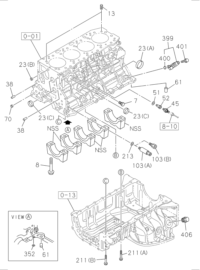 Diagram CYLINDER BLOCK for your Isuzu