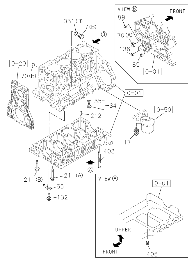 Diagram CYLINDER BLOCK for your 2011 Isuzu NPR-HD SINGLE CAB DIESEL 4HK1-TCN (RDQ) 