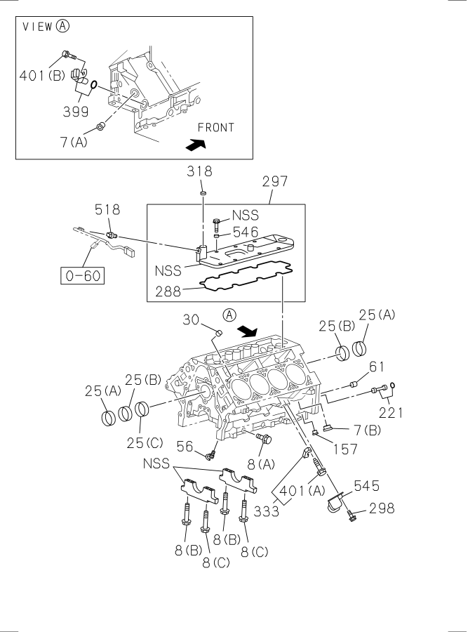 Diagram CYLINDER BLOCK for your Isuzu NPR  