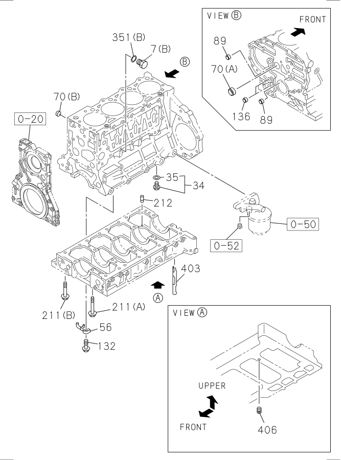 Diagram CYLINDER BLOCK for your 1996 Isuzu