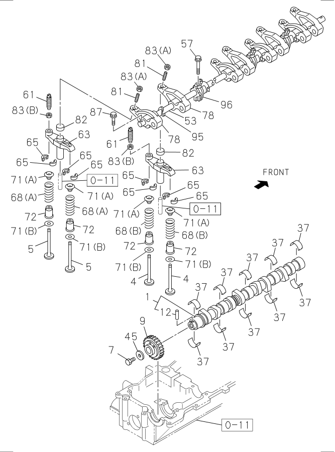 Diagram CAMSHAFT AND VALVE for your 2018 Isuzu FTR   