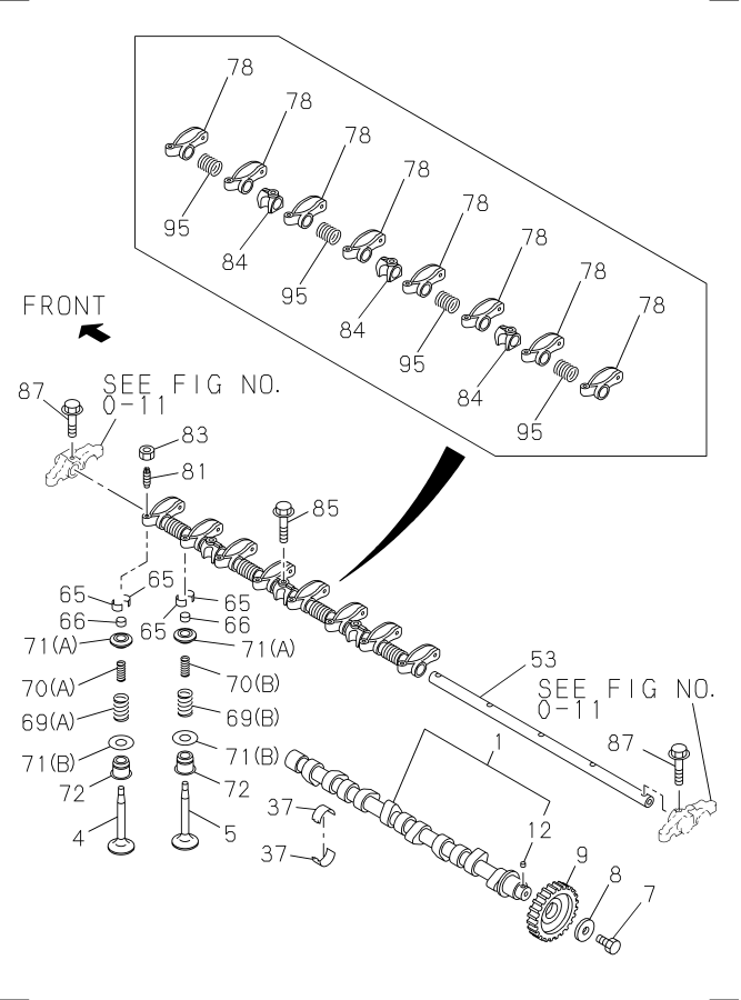 Diagram CAMSHAFT AND VALVE for your Isuzu