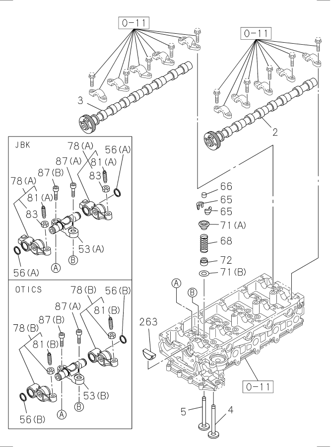 Diagram CAMSHAFT AND VALVE for your Isuzu NQR  