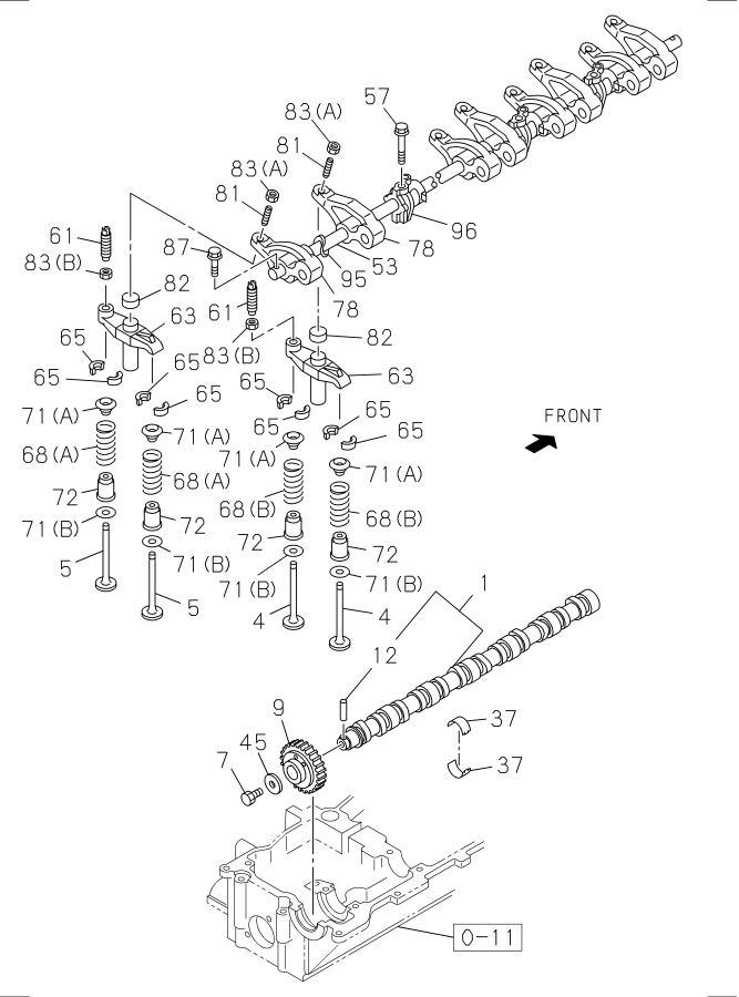 Diagram CAMSHAFT AND VALVE for your 2015 Isuzu NPR-HD DIESEL 4HK1-TCS (RJS) DOUBLE CAB 