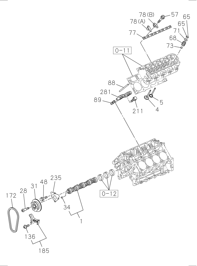 Diagram CAMSHAFT AND VALVE for your Isuzu