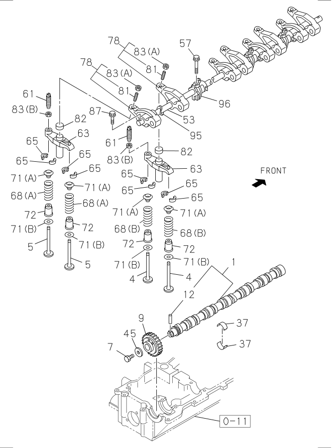 Diagram CAMSHAFT AND VALVE for your Isuzu