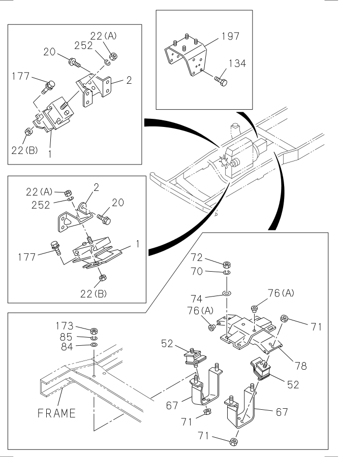 Diagram ENGINE MOUNTING for your Isuzu