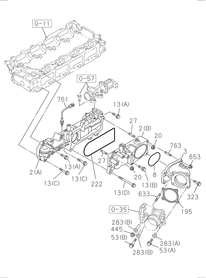 Diagram INLET MANIFOLD for your 2017 Isuzu FTR   