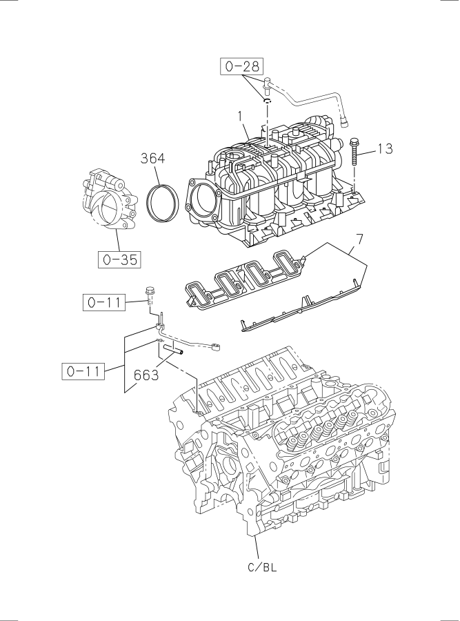 Diagram INLET MANIFOLD for your 2019 Isuzu NPR-HD   