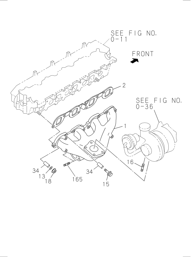 Diagram EXHAUST MANIFOLD for your 2019 Isuzu NQR   