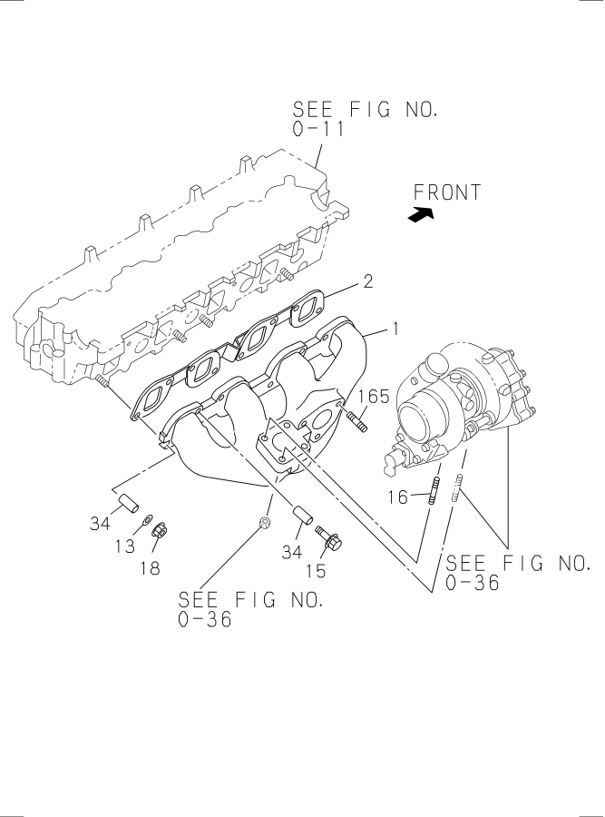 Diagram EXHAUST MANIFOLD for your 2010 Isuzu NQR   