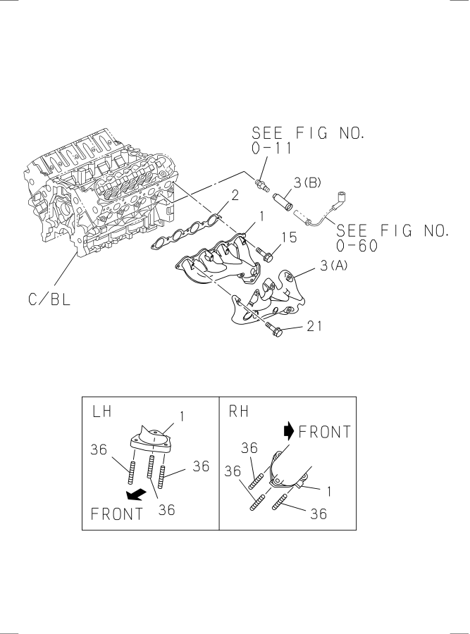 Diagram EXHAUST MANIFOLD for your 2006 Isuzu NPR   