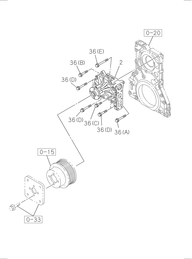 Diagram WATER PUMP AND CORROSION RESISTOR for your Isuzu