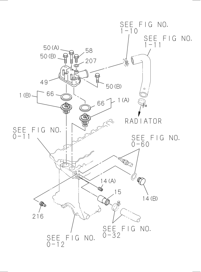 Diagram THERMOSTAT AND HOUSING for your 2009 Isuzu NPR   