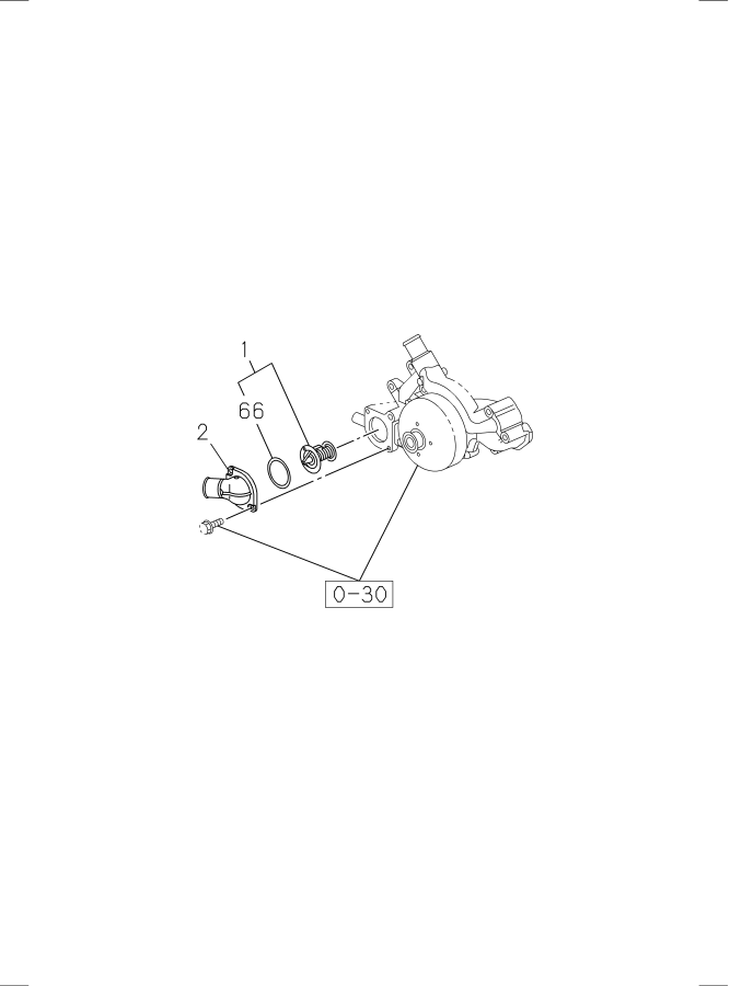 Diagram THERMOSTAT AND HOUSING for your 2000 Isuzu NPR   