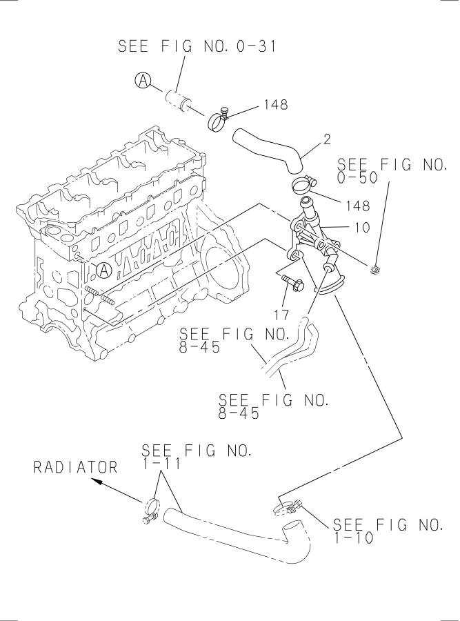 Diagram WATER PIPING; ENGINE for your 2017 Isuzu NPR-HD   