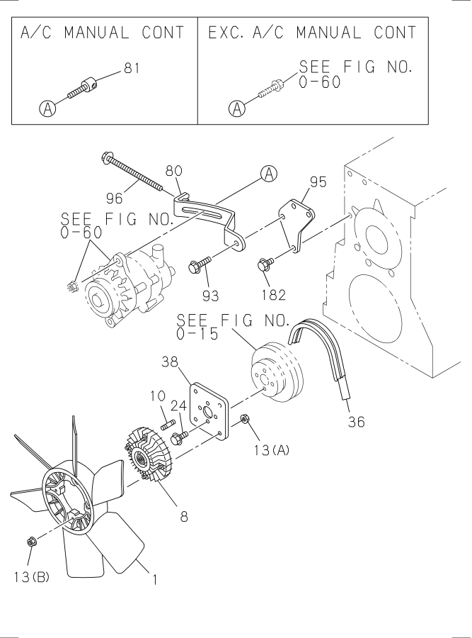 Diagram FAN AND FAN BELT for your Isuzu