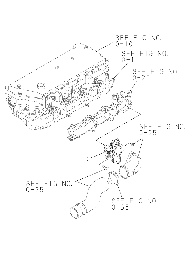 Diagram ENGINE CONTROL VALVE AND LEVER for your Isuzu