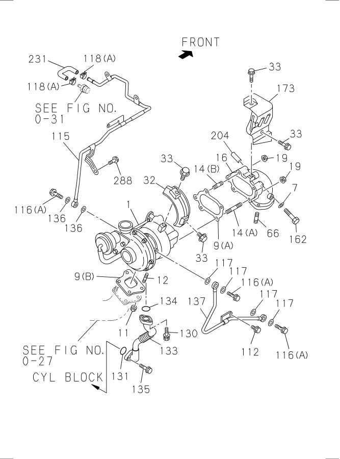 Diagram TURBOCHARGER SYSTEM for your 2005 Isuzu NRR SINGLE CAB AND MIDDLE CHASSIS  