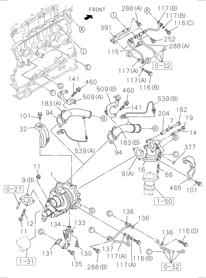 Diagram TURBOCHARGER SYSTEM for your 2013 Isuzu