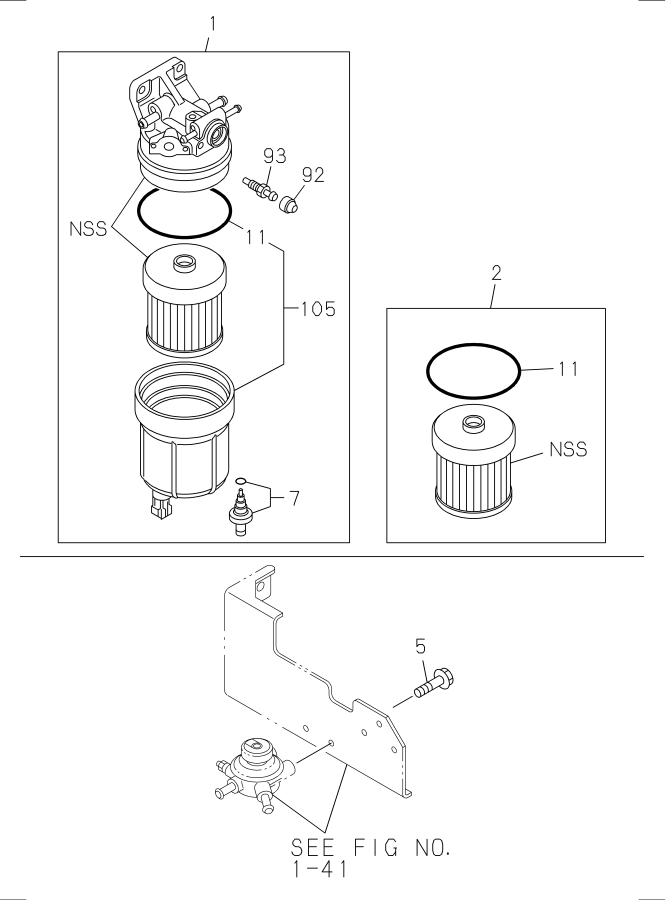 Diagram FUEL FILTER AND BRACKET for your Isuzu