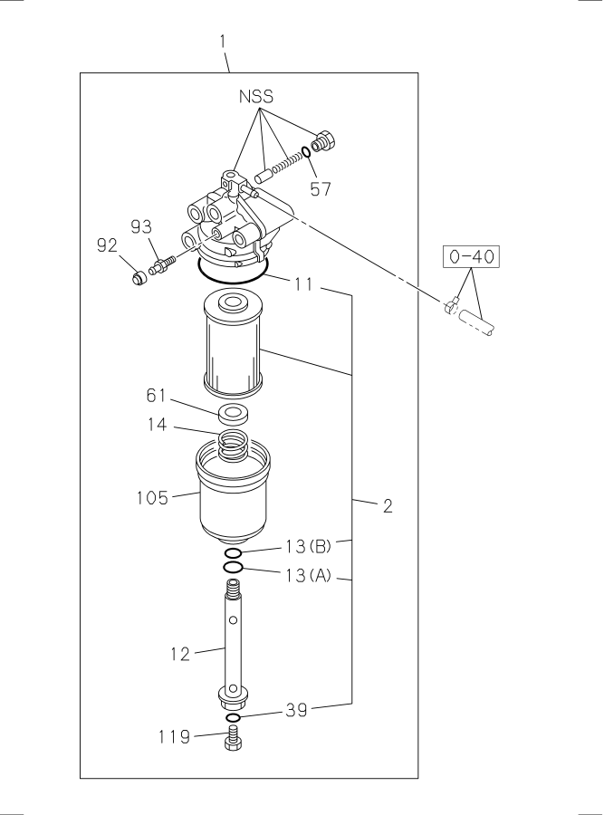 Diagram FUEL FILTER AND BRACKET for your 2022 Isuzu NQR   