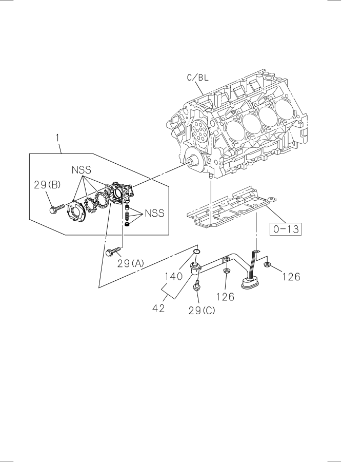 Diagram OIL PUMP AND OIL STRAINER for your Isuzu