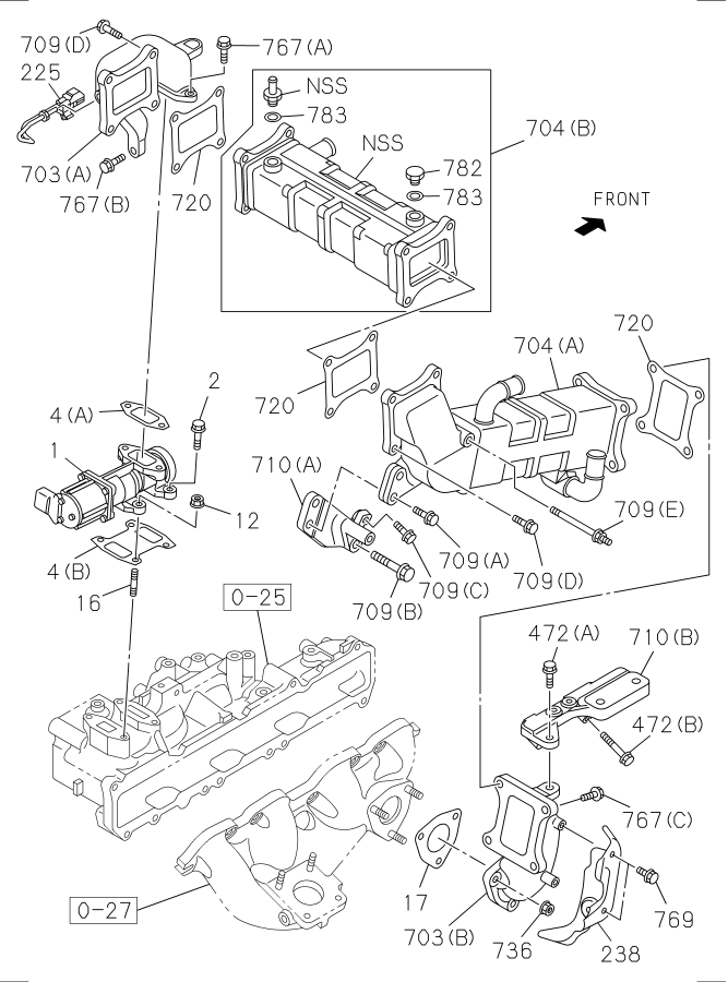 Diagram EMISSION PIPING for your 2018 Isuzu FTR   