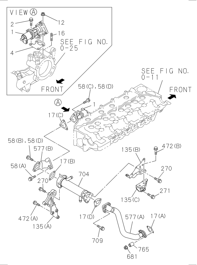 Diagram EMISSION PIPING for your 1996 Isuzu