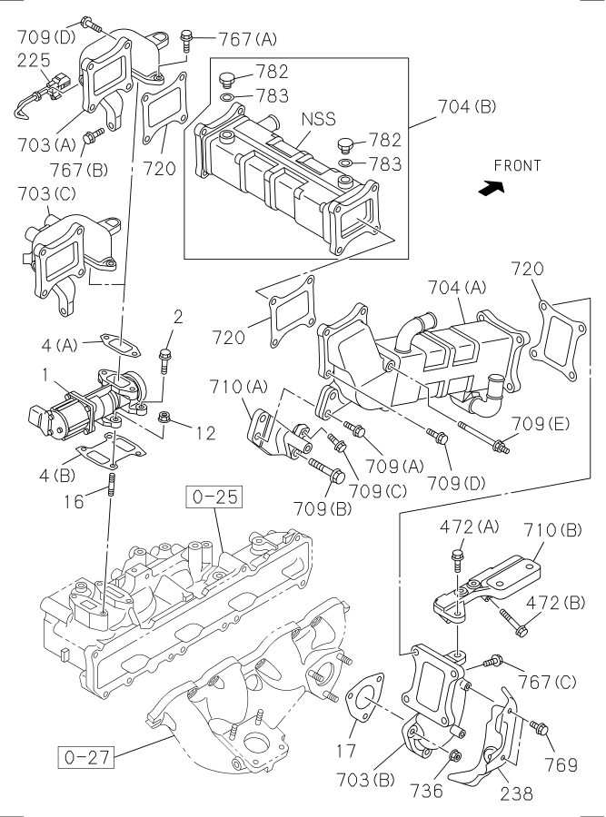 Diagram EMISSION PIPING for your 1995 Isuzu